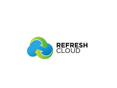 Refresh cloud logo concept design branding design designs flat graphic graphicdesgn icon identity logo logodesign logos logosai type vector