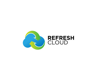 Refresh cloud logo concept design