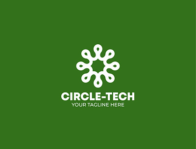 Circle-tech logo concept design branding circle logo design flat graphic graphicdesign green icon identity letter logo logodesign logos logosai logotype tech logo typography vector vectors white