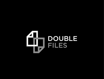 Double files logo design available brand branding design flat icon identity logo logo maker logodesign logoforsale logos sale type vector