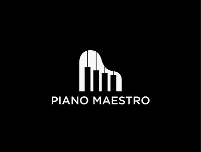 Piano Maestro Logo Design branding design flat forsale graphic icon identity letter logo logo maker logodesign logoforsale logos logosai maestro music piano type typography vector
