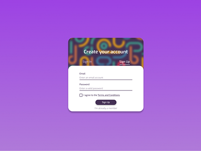 DailyUI 001 - Sign Up dailyui dailyui 001 sign up