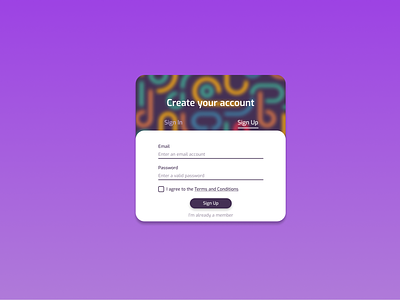 DailyUI 001 - Sign Up