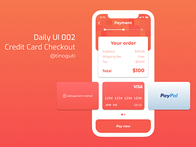 Daily UI 002 - Credit Card Checkout checkout credit card dailyui dailyui 002 ui