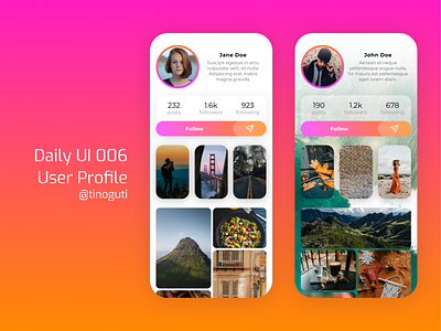 Daily UI 006 - User Profile