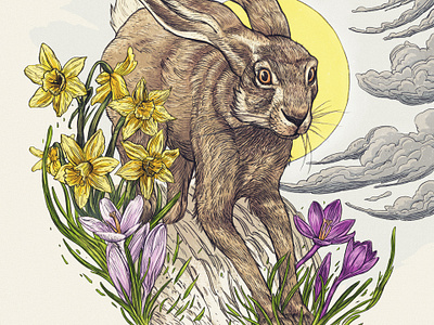 Benrennen Estara Eastern Color animal illustration bunny drawing easter easter bunny happy illustration rabbit