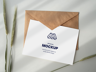 Paper Above Envelope Mockup free free download freebie greeting card mock up mockup psd showcase smart object