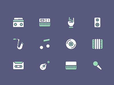 Simple Vector Music Icons free icons instruments microphone multicolor icons music icons note speakers