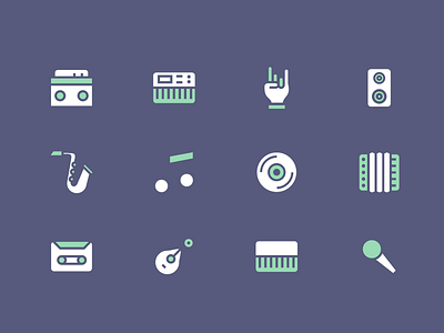 Simple Vector Music Icons