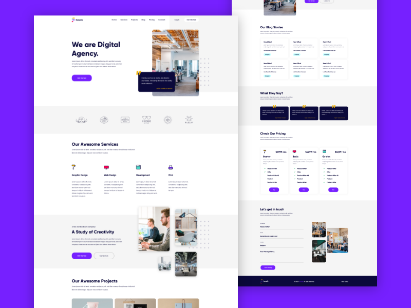 Fanatic - Agency XD Web Template by GraphBerry on Dribbble