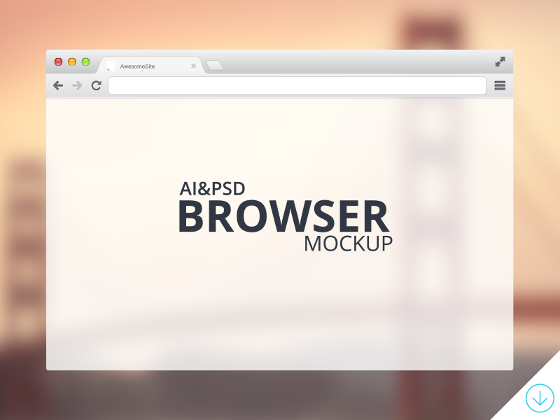 Freebie - Browser Mockup psd freebie free vector modern style design mock-up browser mockup chrome transparent