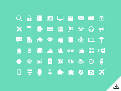 Freebie - 54 Free Simple Icons ai collection design free freebie icon icons psd set simple style vector