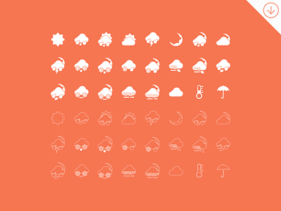 Freebie - Simple Weather Icons