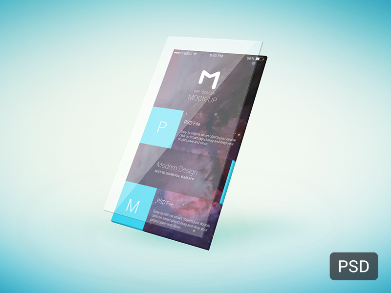 Freebie - Isometric App Screen Showcase free freebie app screen showcase mockup mock-up psd isometric modern design 3d