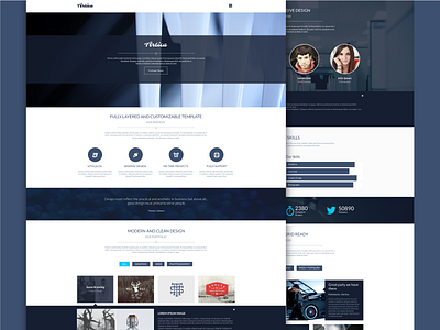 Freebie - Artica PSD Web Template creative free freebie modern page portfolio psd site template theme web webiste