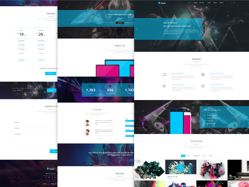 Freebie - Kasper,Creative PSD Template free freebie psd template theme single page creative portfolio agency clean web
