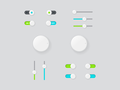 Freebie - Vector UI Design Buttons buttons circle collection design dial free freebie set slider switch ui vector