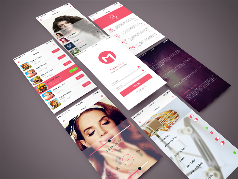 Download Freebie - App Screen PSD Mockup by GraphBerry on Dribbble
