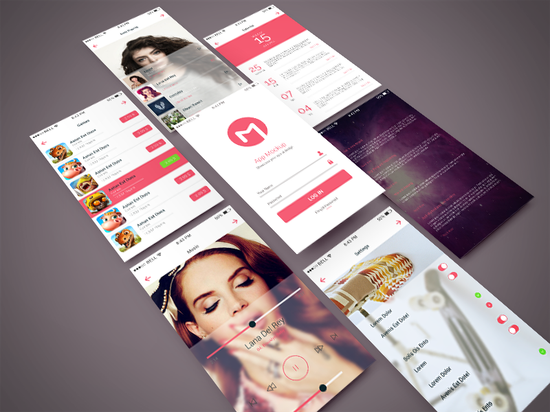 Download Freebie - App Screen PSD Mockup by GraphBerry | Dribbble | Dribbble