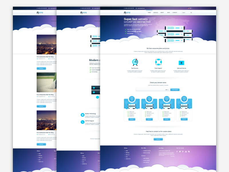 Freebie - Astro,Multipage Hosting Template free freebie astro theme template hosting web psd page design multipage server