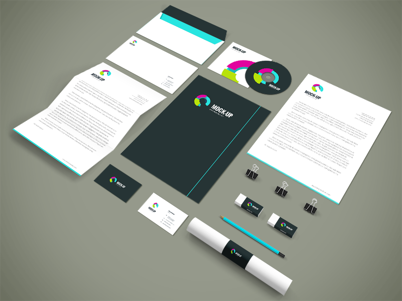 Freebie - Branding,Stationery PSD Mockup freebie free mockup mock-up psd stationery branding corporate collection showcase letterhead presentation
