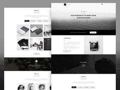 Freebie - Vintage Single Page PSD Theme design free freebie one page psd retro single page template theme vintage web website