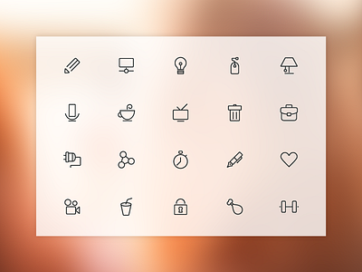 Freebie - 20 Free Line Icons ai collection free freebie icon icons line modern psd set simple vector