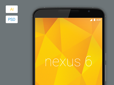 Freebie - Vector Nexus 6 Model Mockup ai free freebie mock up mockup model nexus nexus 6 phone psd showcase vector