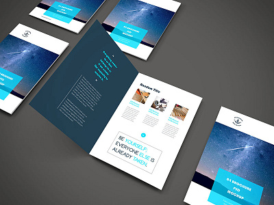 Freebie - A4 Brochure PSD Mockup a4 bi fold brochure design free freebie mock up mockup presentation psd showcase style