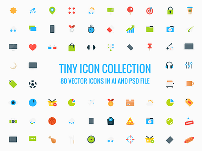 Freebie - 80 Tiny Vector Icons ai cartoon collection cute free freebie icon psd set style tiny vector