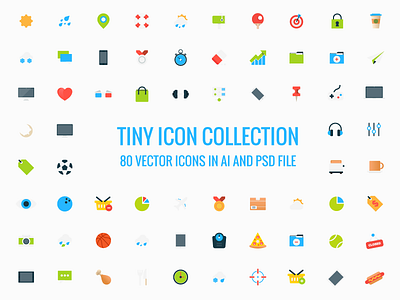 Freebie - 80 Tiny Vector Icons