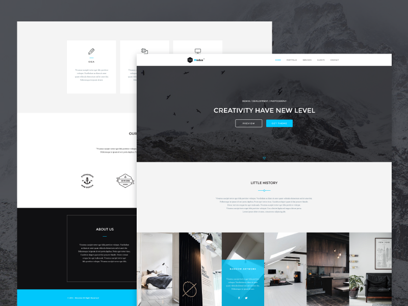 Freebie - Modus,Portfolio PSD Template by GraphBerry on Dribbble