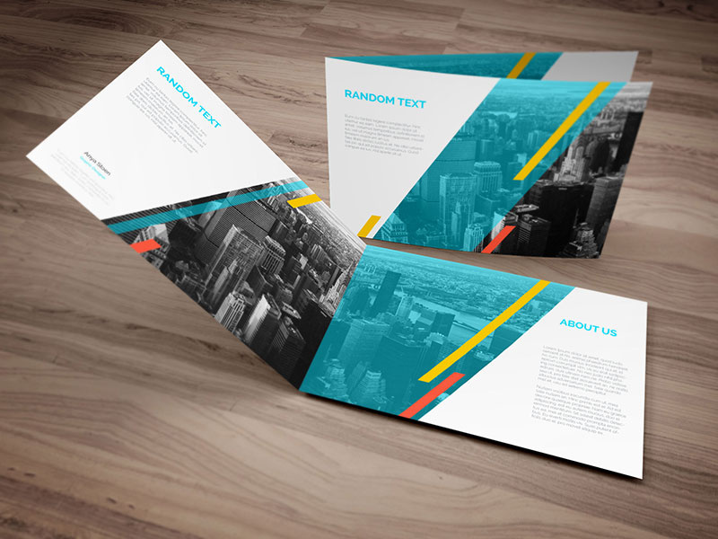 Freebie - A4 Landscape Brochure Mockup free freebie psd mockup mock-up brochure a4 landscape showcase open presentation bi fold