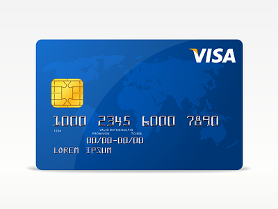Freebie - Vector Visa Credit Card
