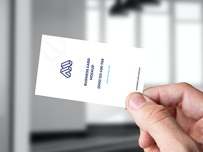 Hand Holding Business Card Mockup