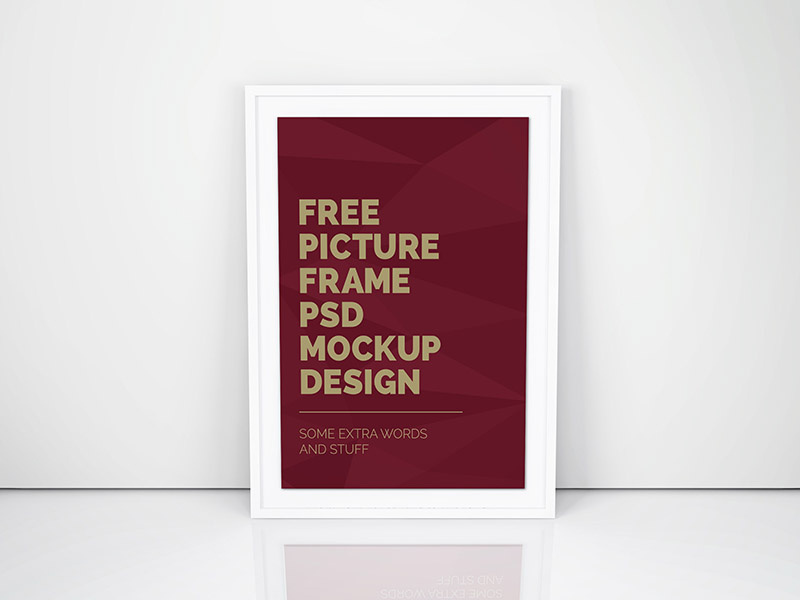 Artwork Frame PSD Mockup movie frame poster psd mockup artwork freebie free
