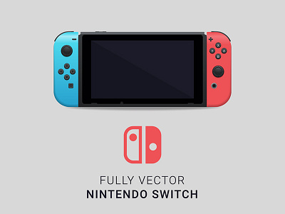 Fully Vector Nintendo Switch ai console eps free freebie game nitendo switch vectror