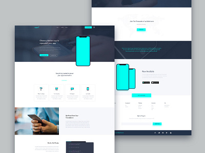 PSD Landing Page Template app cta flat free landing psd responsive singlepage