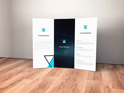 Brochure on Wooden Floor Mockup brochure flyer free mockup print psd smart object tri fold z fold