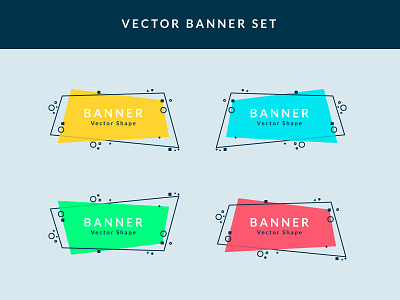 Vector Banner Set ai banner eps free freebie ilustration ui vector