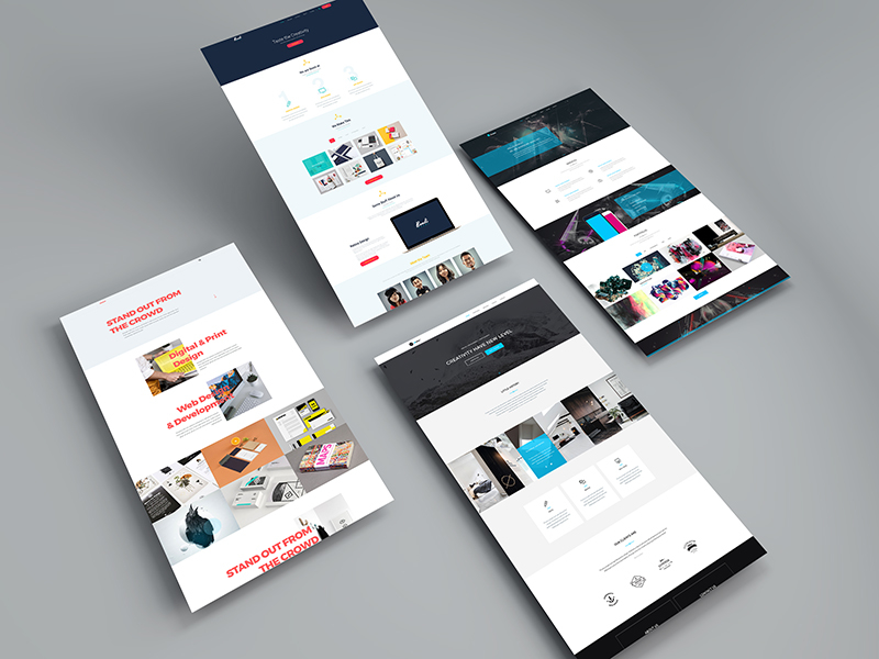 Download Perspective Web Mockup by GraphBerry on Dribbble PSD Mockup Templates