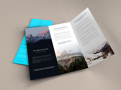 Trifold Brochure PSD Mockup