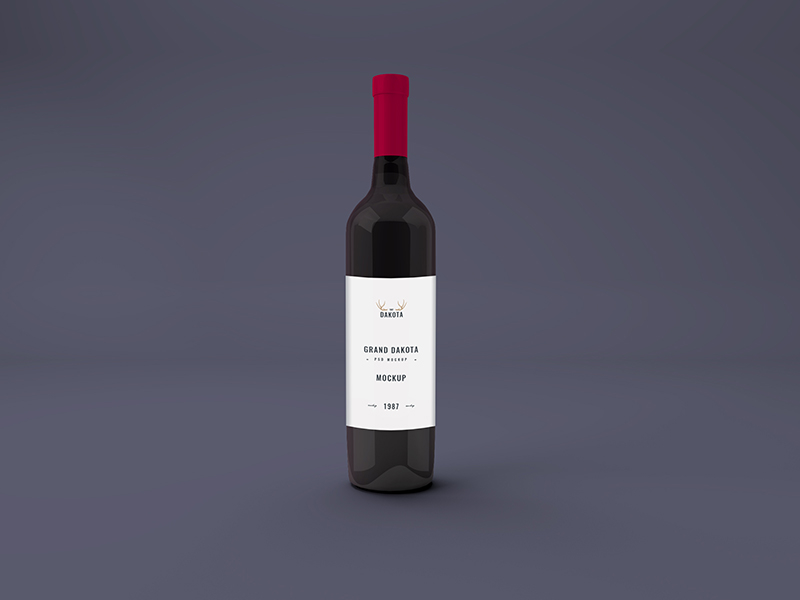 Download Red Wine Bottle Mockup by GraphBerry on Dribbble