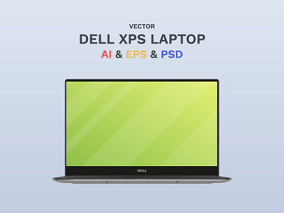 Vector Dell Laptop free freebie mock up psd showcase vector