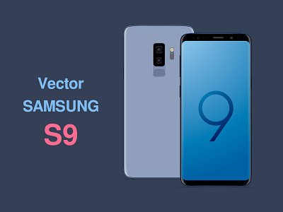 Samsung S9 Vector free freebie illustration mobile samsung s9 vector