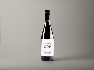 Wine Bottle PSD Mockup free freebies label mock up mockup product psd wine bottle