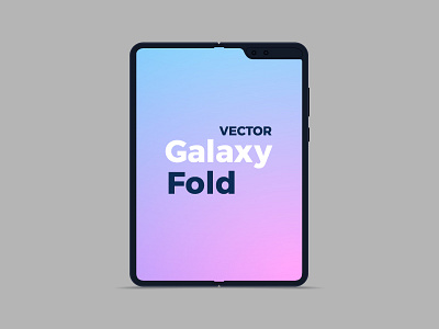 Vector Flat Samsung Galaxy Fold flat free freebes phone samsung galaxy fold