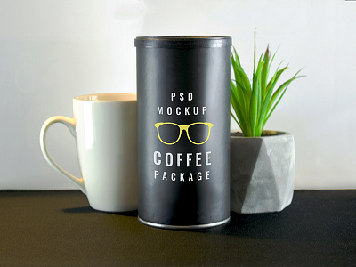 Coffee Tube Package Mockup coffe free freebie mock up mockup package scene smart object tube