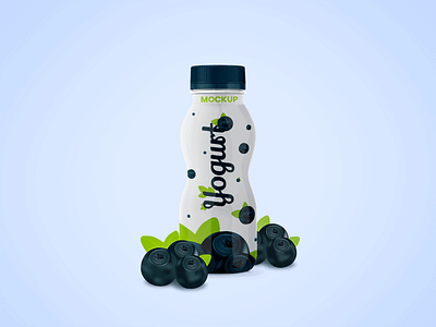 Yogurt Bottle Mockup