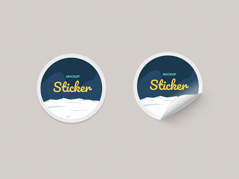 Download Round Paper Stickers Mock-up by GraphBerry on Dribbble